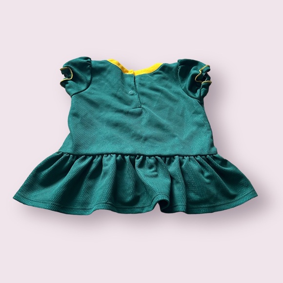 Baby NFL Team Apparel Green Bay Packers Peplum Short Sleeve Top Size 12 Months - Picture 2 of 7